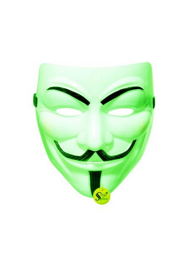 Sage Square Sage Square V for Vendetta Comic FACE MASK Fawkes Mask Anonymous Edition Face-Mask Perfect Fit Cosplay V for Vendetta, Birthday Parties (Design 4)  - Image 1
