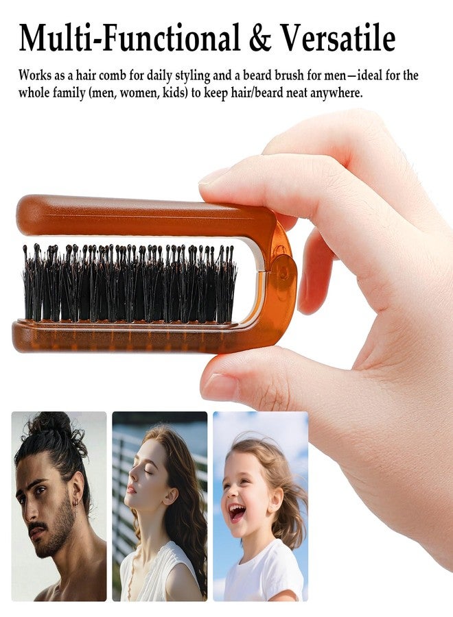 GENPAI Portable Folding Hair Detangling Comb - 2-Pack (Black + Brown) - Travel-Friendly Detangler for All Hair Types - Image 5