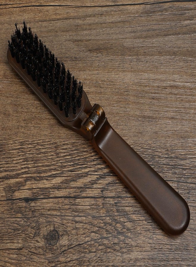 GENPAI Portable Folding Hair Detangling Comb - 2-Pack (Black + Brown) - Travel-Friendly Detangler for All Hair Types - Image 2