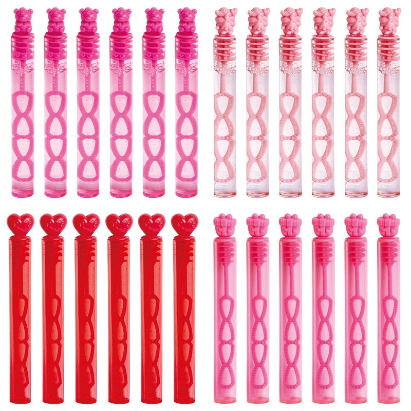 Aviski 24PCS Valentines Day Bubble Wands Mini Bubble Wands for Valentines Day Party Favors Valentines Gift Toys for Girls Boys Kids Toddler Adults Party Bag Stuffers Goodie Bag Filler Classroom Prizes - Image 3