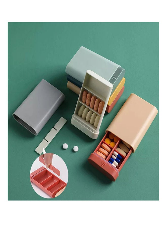 NIBEMINENT Portable Plastic Pills Box Blue - Image 5