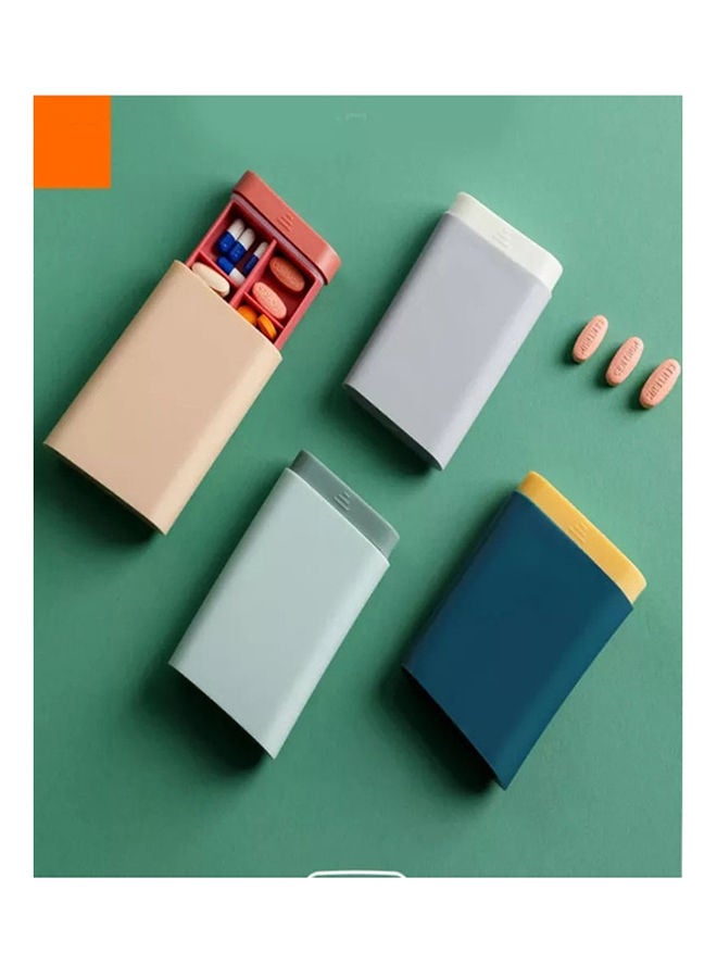 NIBEMINENT Portable Plastic Pills Box Blue - Image 4