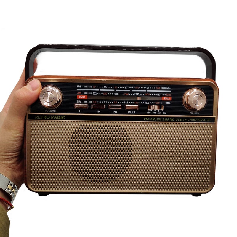Manufacturer'S New Retro Wooden Portable Multi-Band Plug-In Card High-Quality Wooden Wireless Bluetooth Audio Fm Radio - Image 3