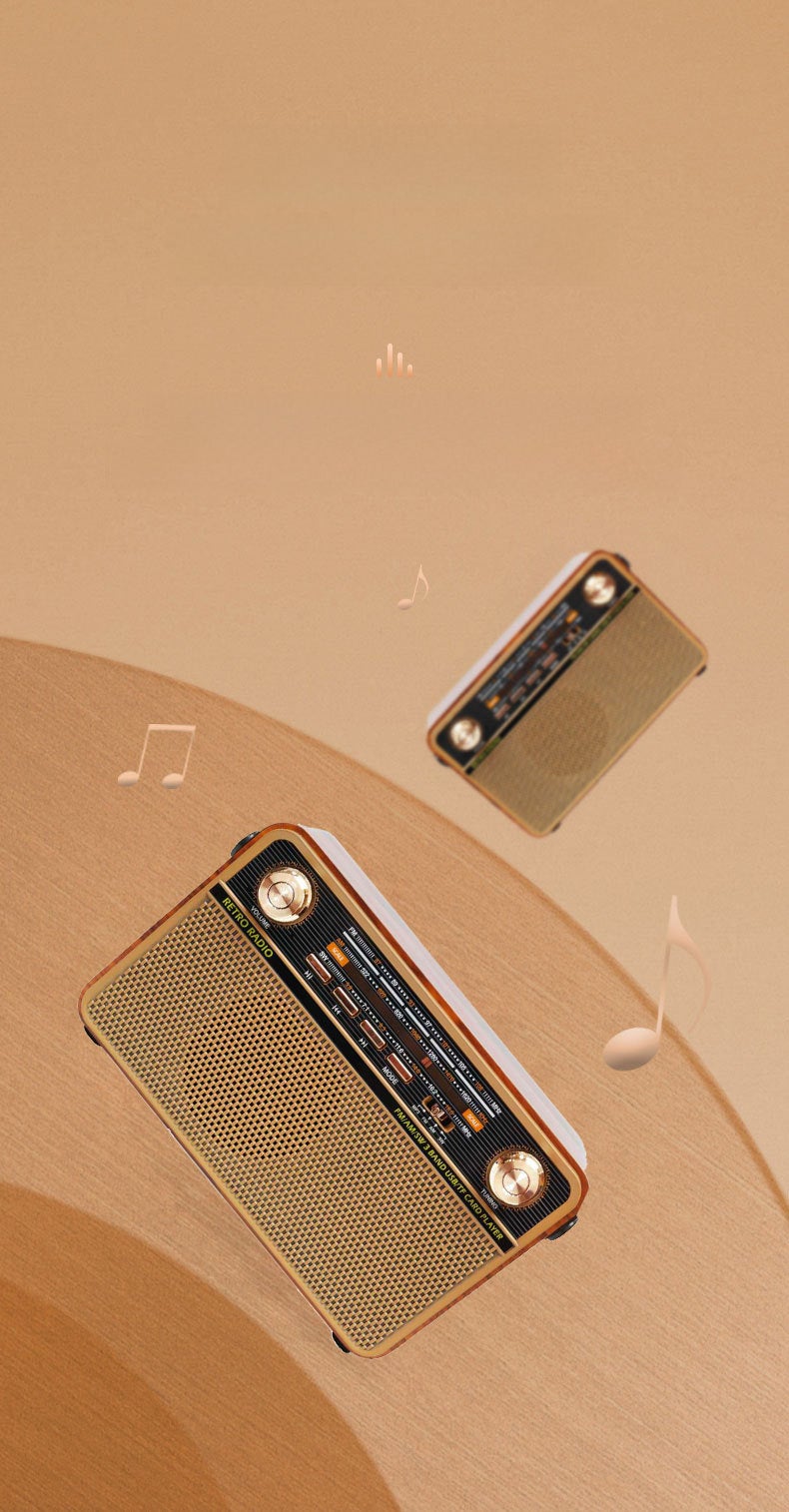 Manufacturer'S New Retro Wooden Portable Multi-Band Plug-In Card High-Quality Wooden Wireless Bluetooth Audio Fm Radio - Image 5