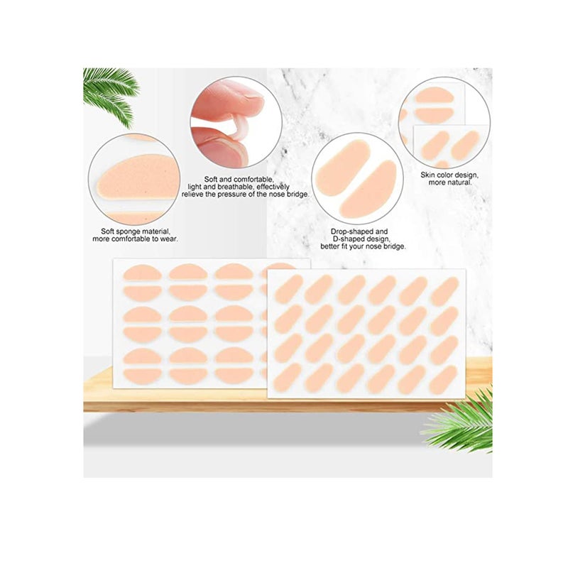 Barakah 72 Pair Self Adhesive Eyeglass Nose Pads Anti-Slip Nose Cushions 2 Styles Thin Nosepads Glasses Cushions Sticker for Glasses Eyeglasses - Image 3