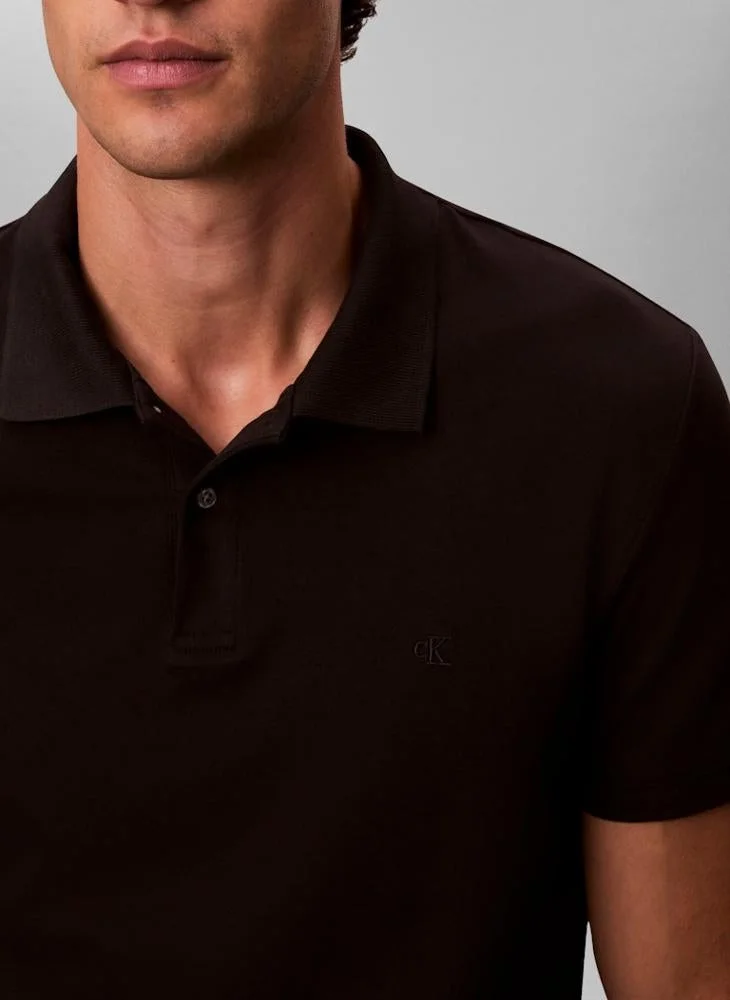 CALVIN KLEIN  SS SLIM REFINED PIQUE POLO for Men | Best Price UAE