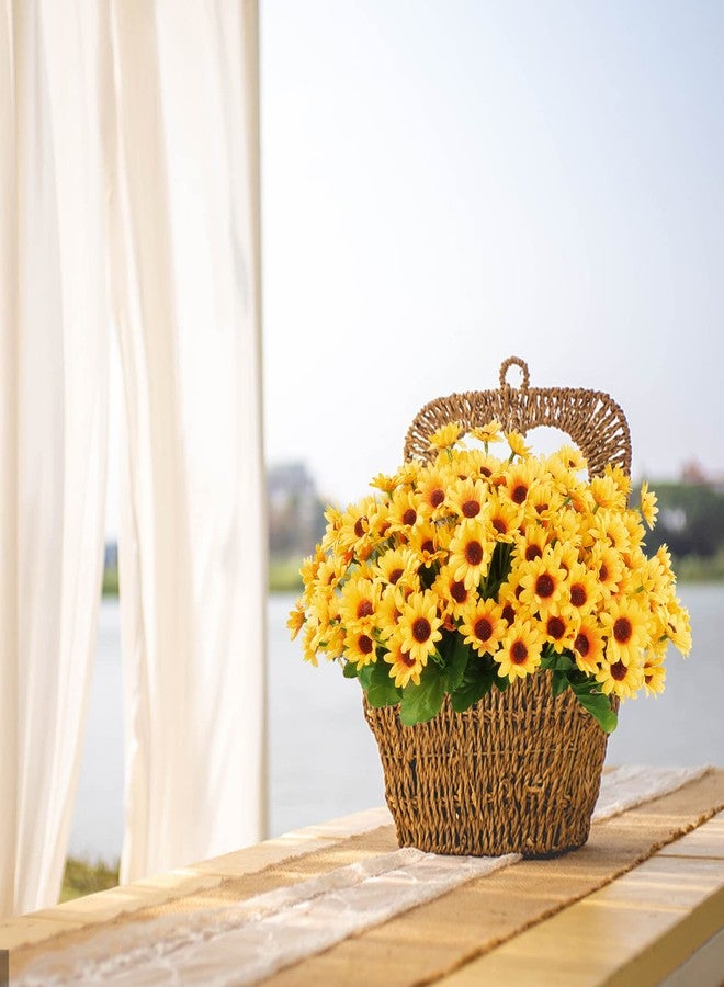 Elecxlink 10 Bundles Artificial Fake Daisy Flowers for Outdoor Decoration,UV Resistant Faux Plastic Fabric Greenery Shrubs Plants Fake Chrysanthemum Hanging Planter Kitchen Home Wedding Office Garden Decor - Image 5
