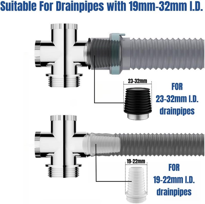 Anti-Odor Washing Machine Drain Hose Seal, Floor Drain Plug Sewer Pipe Seal Ring, Sealing Cover for Up to 3 Drain Hoses - Image 5