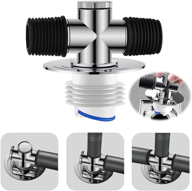 Anti-Odor Washing Machine Drain Hose Seal, Floor Drain Plug Sewer Pipe Seal Ring, Sealing Cover for Up to 3 Drain Hoses - Image 1