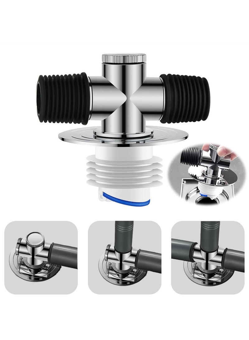 SYOSI Anti-Odor Washing Machine Drain Hose Seal, Floor Drain Plug Sewer Pipe Seal Ring, Sealing Cover for Up to 3 Drain Hoses  - Image 1