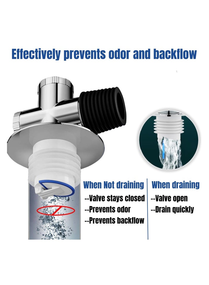SYOSI Anti-Odor Washing Machine Drain Hose Seal, Floor Drain Plug Sewer Pipe Seal Ring, Sealing Cover for Up to 3 Drain Hoses  - Image 4