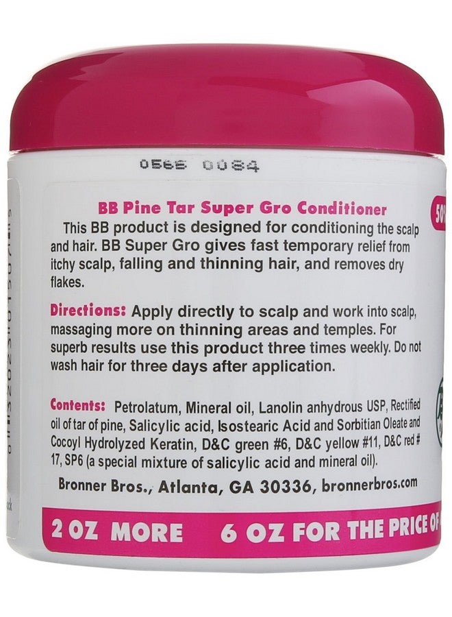 Bronner Bros Pine Tar Super Gro Hair and Scalp Bonus, 6 Ounce 6.0 Ounce - Image 2