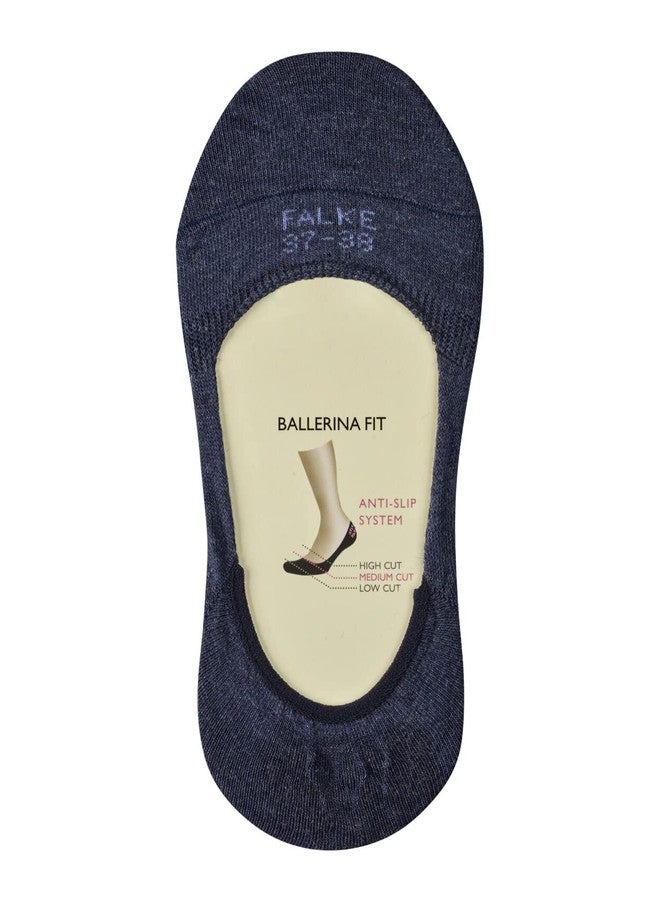 FALKE Women's Step Medium Cut No Show Socks, Sustainable Cotton, Blue (Navy Melange 6127), 6.5-7.5, 1 Pair - Image 3