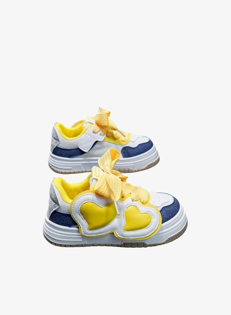 Babaya Heart Applique Color Block Sneakers - Image 2