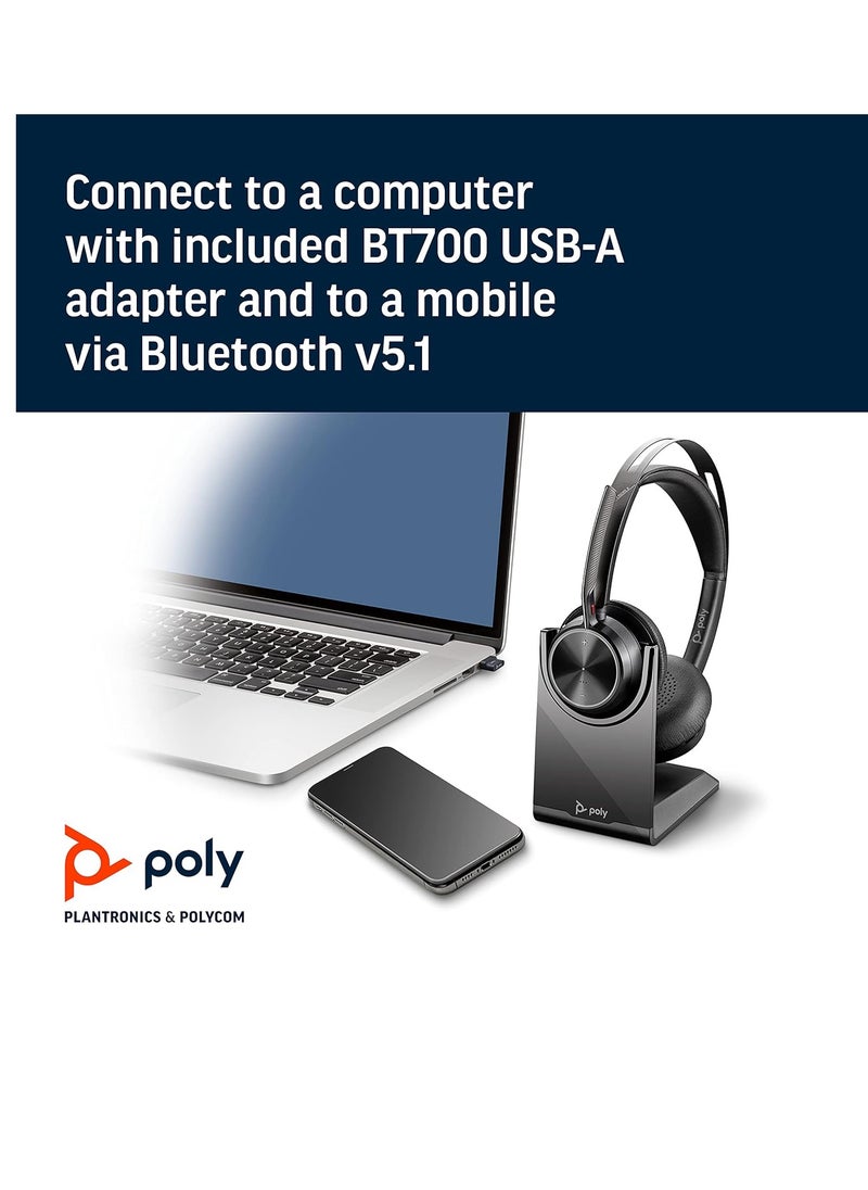 Poly - Poly Voyager Focus 2 USB A with charge Stand (VFOCUS2) - Image 1