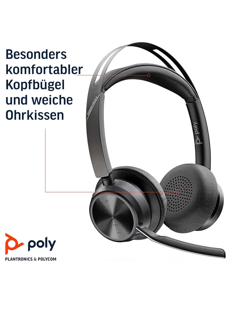 Poly - Poly Voyager Focus 2 USB A with charge Stand (VFOCUS2) - Image 1