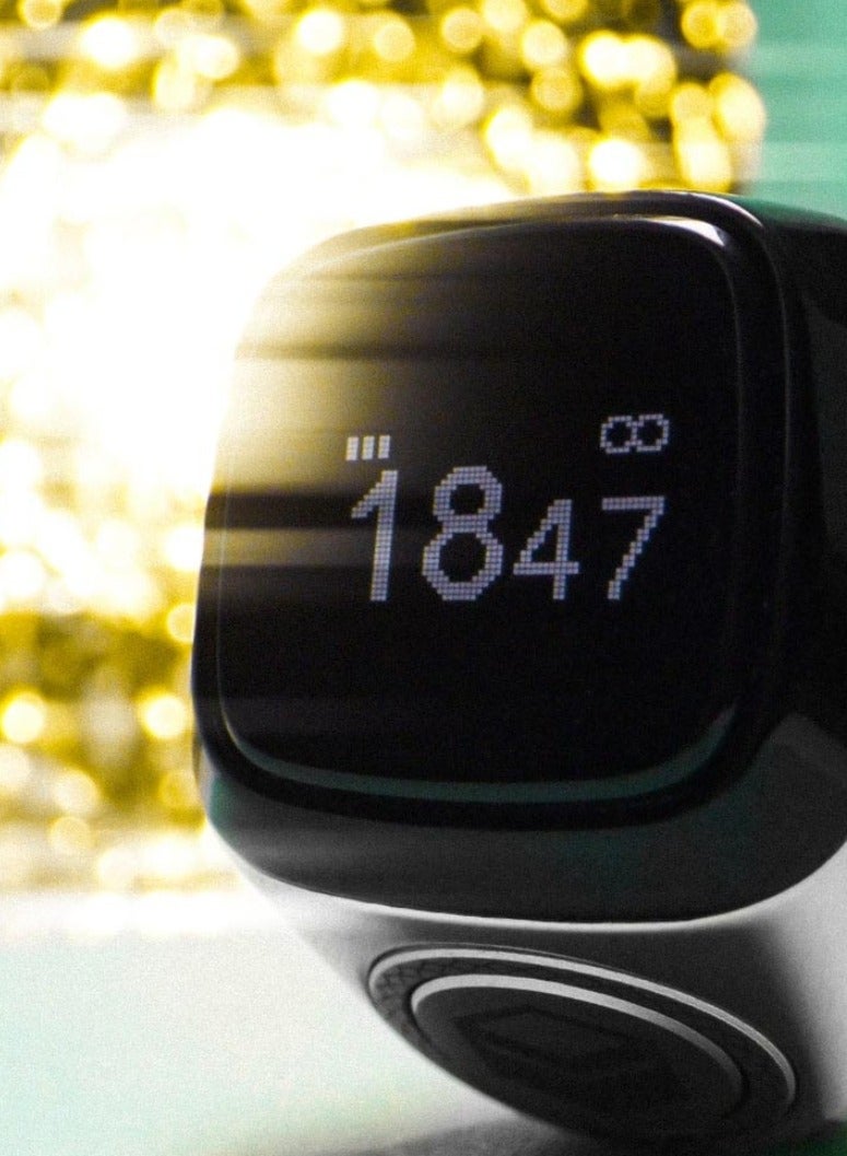 iQIBLA Smart Tasbih Zikr Ring OLED Display 0.42" Metal Smart Ring App Operated Tasbih Counter Prayer Reminder Technology 5 Prayer Time Reminders iQibla Smart Zikr Ring M02 Metal Smart Zikr Ring Long Battery Backup 20MM Bright Silver - Image 4