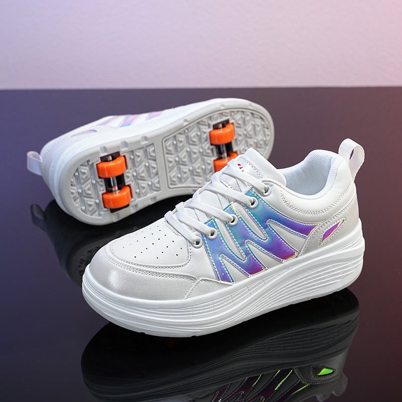 Heelloo Shoes Children Deformation Wheel Shoes Boys Four-Wheel Skates Student Sports Girls Roller Skates - Image 3