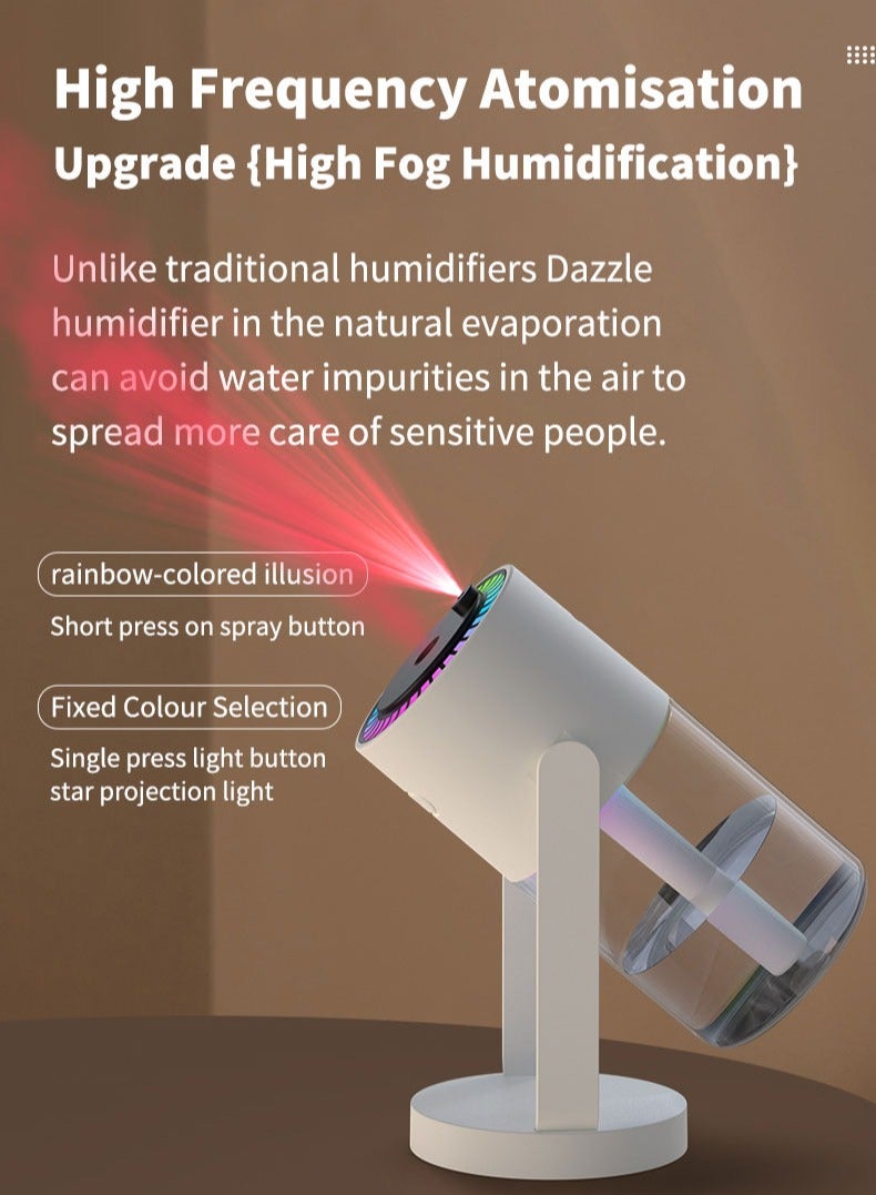 Colorfull LED Star Projection Humidifier,Aroma Diffuser Essential Oil Air Humidifier - USB Portable Ultrasonic Mist Maker for Home & Car with Auto Shut-Off  - Image 5