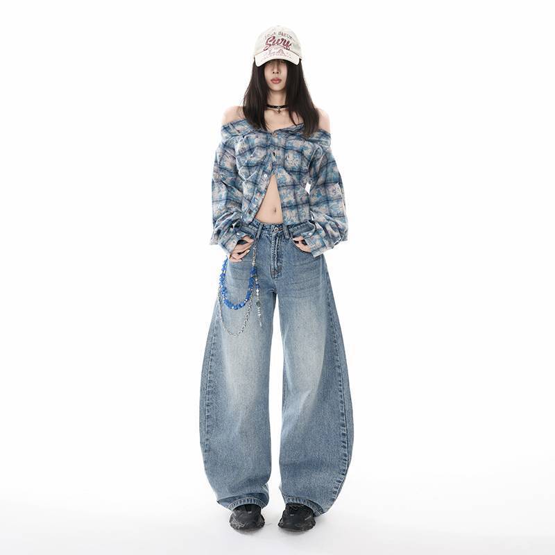 Unisex Classic Denim Jeans Loose Fit Daily Outdoor Wear - Image 2