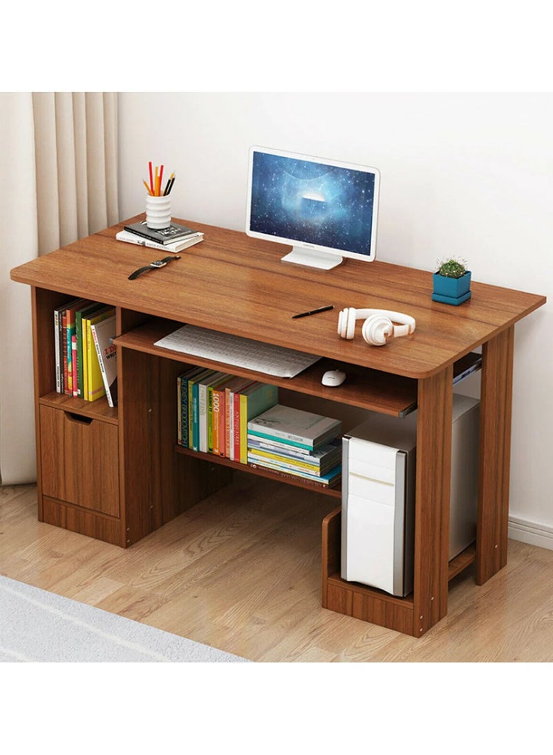 DubaiGallery Large Wooden Computer Desk Office Desk Writing Table Universal Laptop Stand PC Workstation Study Table Home Office Furniture  - Image 1