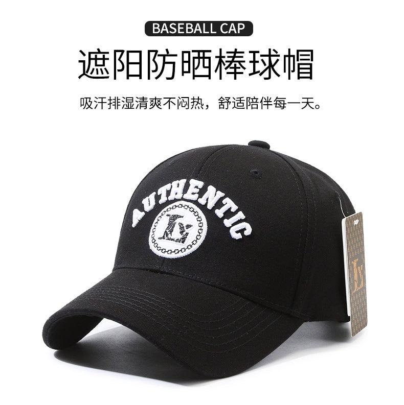 L Logo Cap Unisex Sports Sun Protection Breathable Baseball Hat Cotton - Image 2