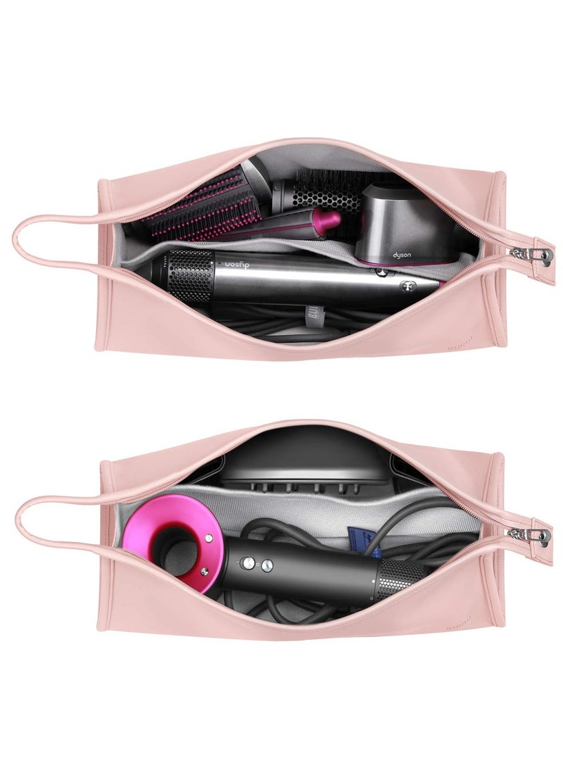 منظم سفر محمول لمكواة تجعيد الشعر Dyson Airwrap وملحقاتها - متوافق وأنيق باللون الوردي لسهولة السفر والتخزين.  - Image 4