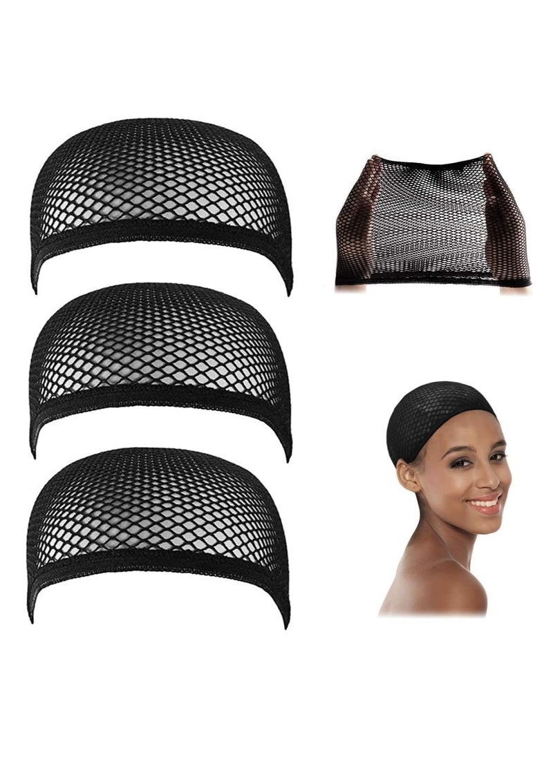 Estelle Mesh Net Wig Cup Nylon Wig Caps for Women and Men 12pcs 12 parks (net black)  - Image 3
