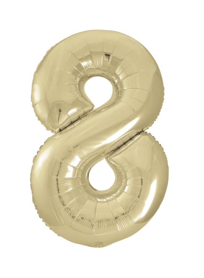 يونيك بالون رقم 8 من رقائق الذهب مقاس 34 بوصة