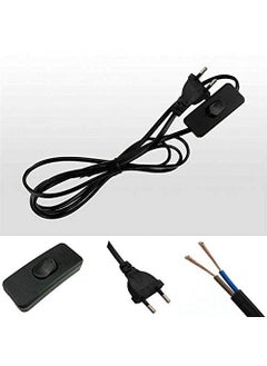 KAKA LIGHT KAKA LIGHT Plastic Total Led Light Long Wire With Bed Switch On Off Button For Table Lamps Diy Projects 18 Meter 60 In Black  - Image 2