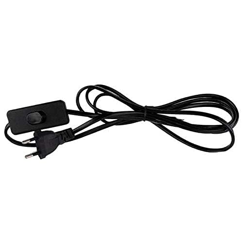 KAKA LIGHT Plastic Total Led Light Long Wire With Bed Switch On Off Button For Table Lamps Diy Projects 18 Meter 60 In Black - Image 1