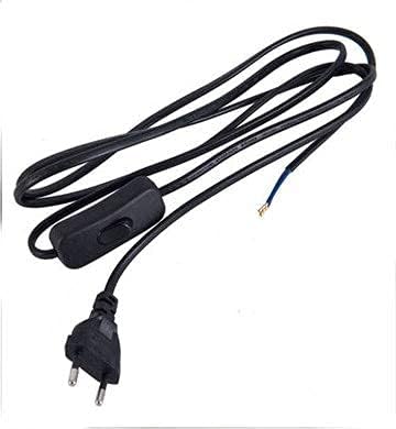 KAKA LIGHT Plastic Total Led Light Long Wire With Bed Switch On Off Button For Table Lamps Diy Projects 18 Meter 60 In Black - Image 3