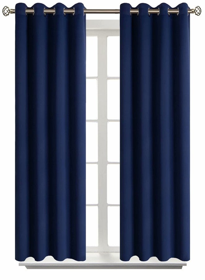 BGment Blackout Curtains for Living Room - Grommet Thermal Insulated Room Darkening Curtains for Bedroom, Set of 2 Panels (52 x 54 Inch, Navy Blue) - Image 1