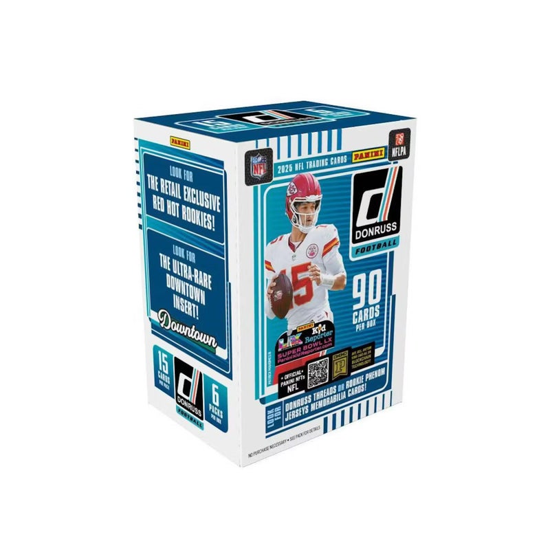 Panini 2025 Panini Donruss Football 6-Pack Blaster Trading Card Box (1 Memorabilia or Revolution Insert Per Box) - Image 3