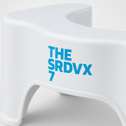 THE SRDVX 7 Perfect Toilet Posture Plastic Potty Step Stool for Western Toilet Bathroom Slope Design for Scientific Angle, Anti-Slip, 20 CM Height (White) - Image 4