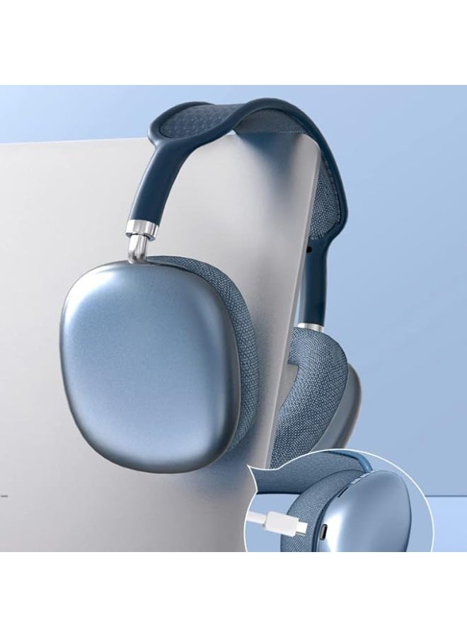 P9 Wireless Bluetooth Sports Headphones with Mic for Calls - Blue, Anti-Drop Design, Soft and Comfortable Ear Cushions, Volume Control Buttons, Perfect for Running & Workout - Image 2