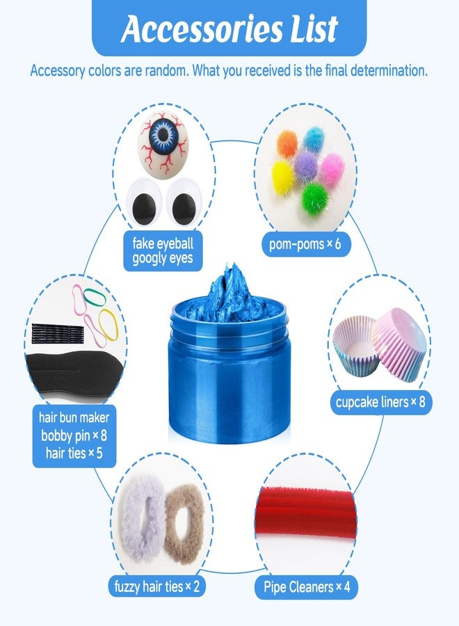 Cherocito Blue Temporary Hair Color Wax Kit for teenagers,Crazy Hair Day Accessories,Gifts for Girls,Boys,Instant Hair Dye Color Wax for Party, Cosplay, Halloween, Christmas,Washable Crazy Hair Style - Image 3