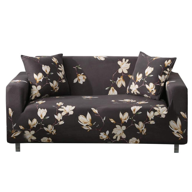 HOOBUY Printed Sofa Cover Stretch Couch Covers Sofa Slipcovers for 2 Cushion Couch and Loveseat with Two Free Pillow Case 052 SeaterLoveseat