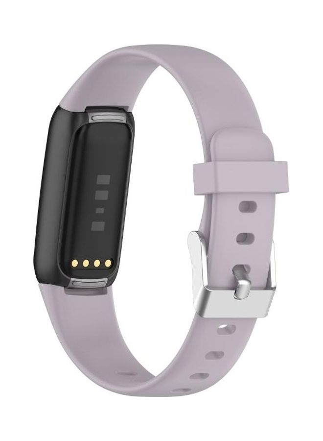 NIBEMINENT Silicone Replacement Watchband Strap For Fitbit Luxe-S Light Purple - Image 5