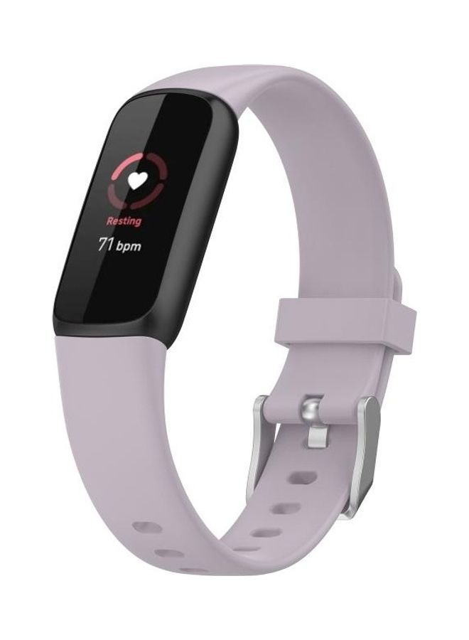 NIBEMINENT Silicone Replacement Watchband Strap For Fitbit Luxe-S Light Purple - Image 4
