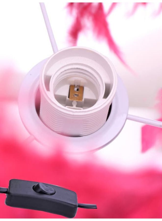 Y&D Feather Design Table Lamp White/Silver 38 x 28cm - Image 3