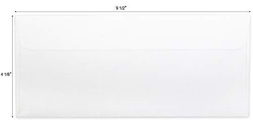 HERKKA #10 Security Self-Seal Envelopes, No.10 Windowless Bussiness Envelopes, Security Tinted with Printer Friendly Design - Size 4-1/8 x 9-1/2 Inch - White - 24 LB - 500 Pack - Image 2