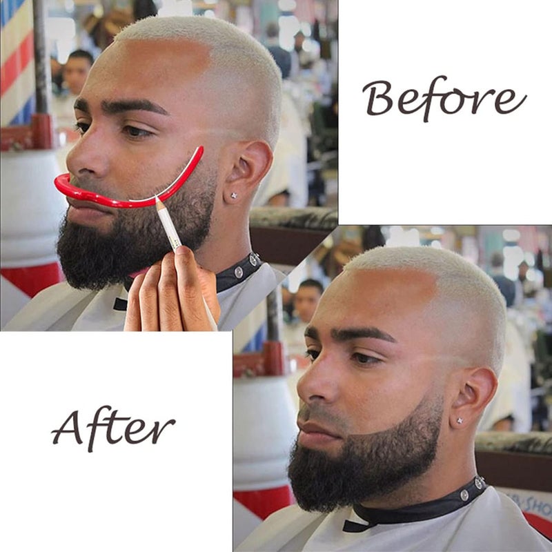 windforgecraft Beard Shaper - Beard and Facial Hair Outline Trimming Stencil - Beard and Facial Hair Outline Trimming Stencil for Men Husband - Image 4