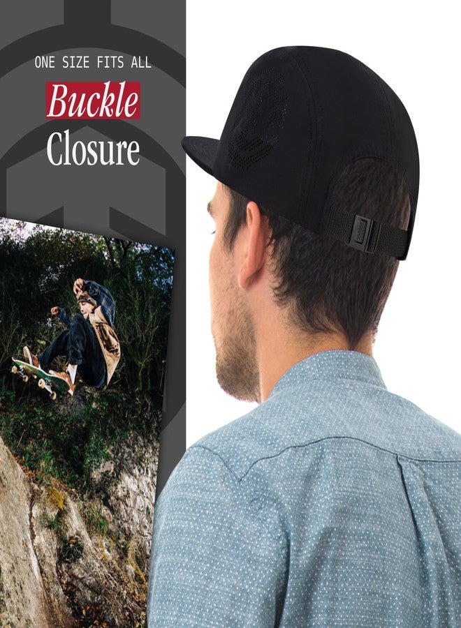 إيليمنت قبعة تخييم من إيليمنت، للبالغين، بحزام خلفي وحافة منحنية قليلاً، أسود، مقاس واحد - Image 4