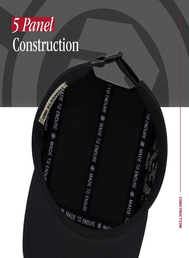 إيليمنت قبعة تخييم من إيليمنت، للبالغين، بحزام خلفي وحافة منحنية قليلاً، أسود، مقاس واحد - Image 5