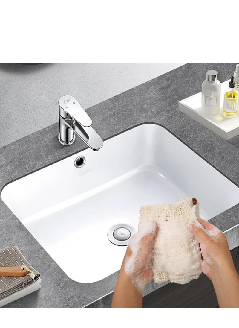 10 Pcs Soap Bag,Sisal Mesh Soap Bags with Drawstring,Natural Fiber Organic Soft Soap Saver Pouch for Shower Flannel Durable Soap Bar Holder,for Foaming Drying Soaps,Soap Travel Case Scrubber(Brown)  - Image 5