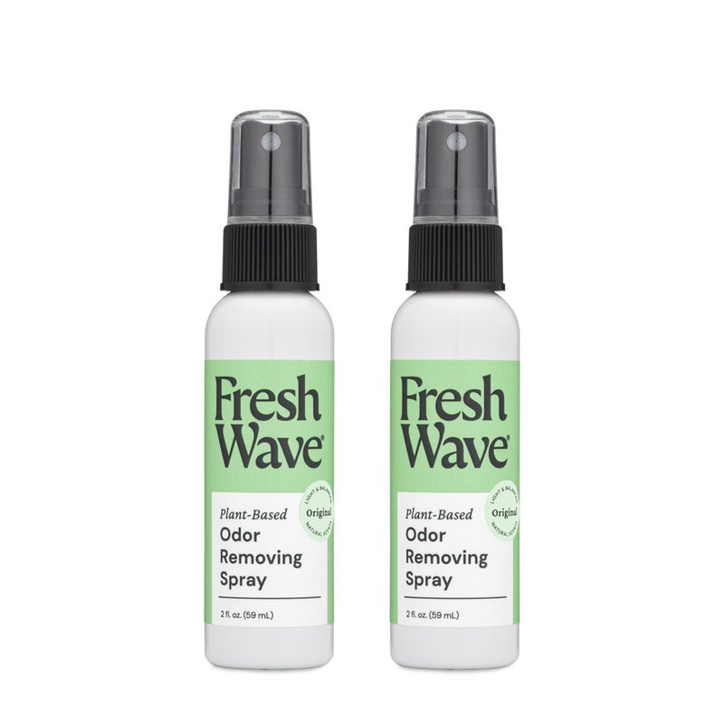 Fresh Wave بخاخ ومزيل روائح برائحة أصلية من فريش ويف، 2 أونصة سائلة، حجم سفر (عبوة من 2) - Image 1