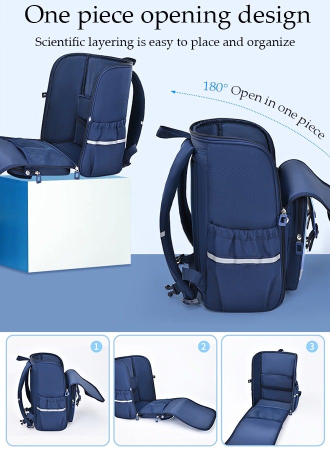 DUNISO Kids School Backpack Large Capacity School Bag Toddler Waterproof Lightweight Kids Backpack with Ergonomic Design, Adjustable Padded Straps Book Bag with Back Reflective Strip for Kids Grades 3-6 - Image 3