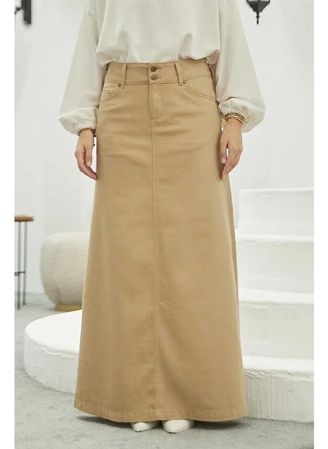 Neways 2254- Classic Gabardine Skirt Beige