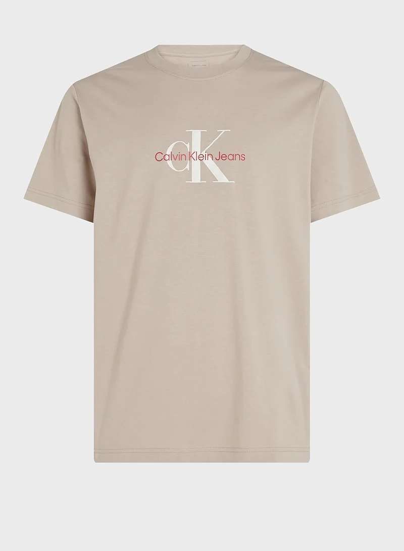 Calvin Klein Jeans Logo Print Crew Neck T-Shirt